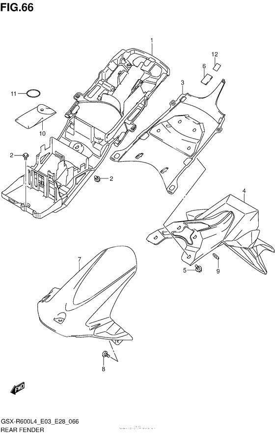 Rear Fender (Gsx-R600L4 E33)