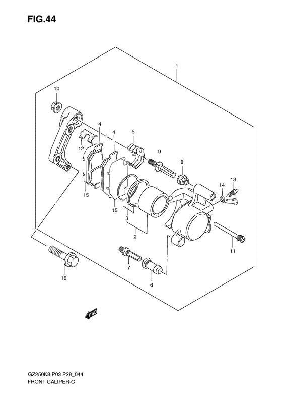 Front caliper