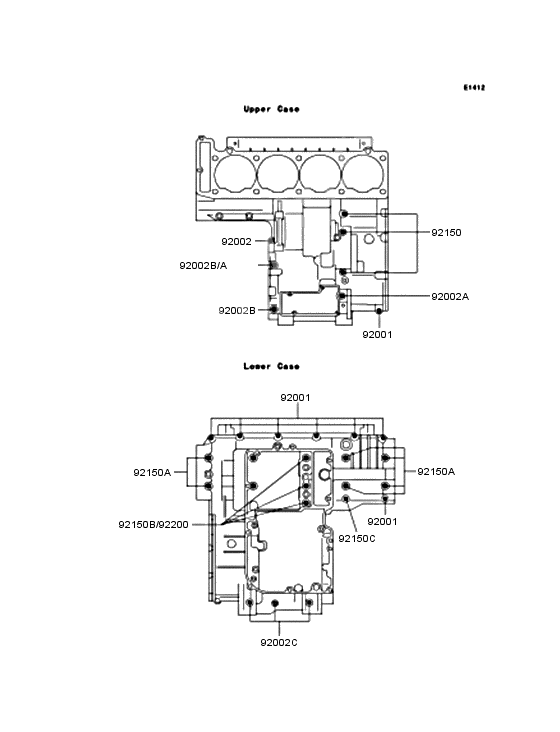 Crankcase bolt pattern
