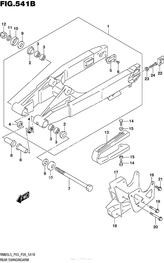 Задний рычаг (Маятник) (Rm85L5 P28)