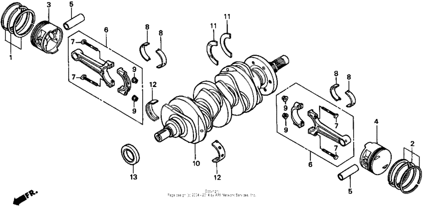 Crankshaft + piston