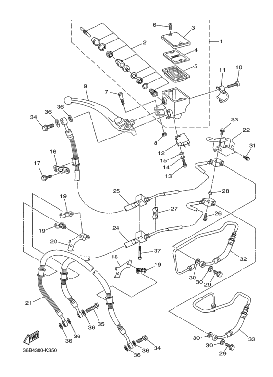 Front master cylinder