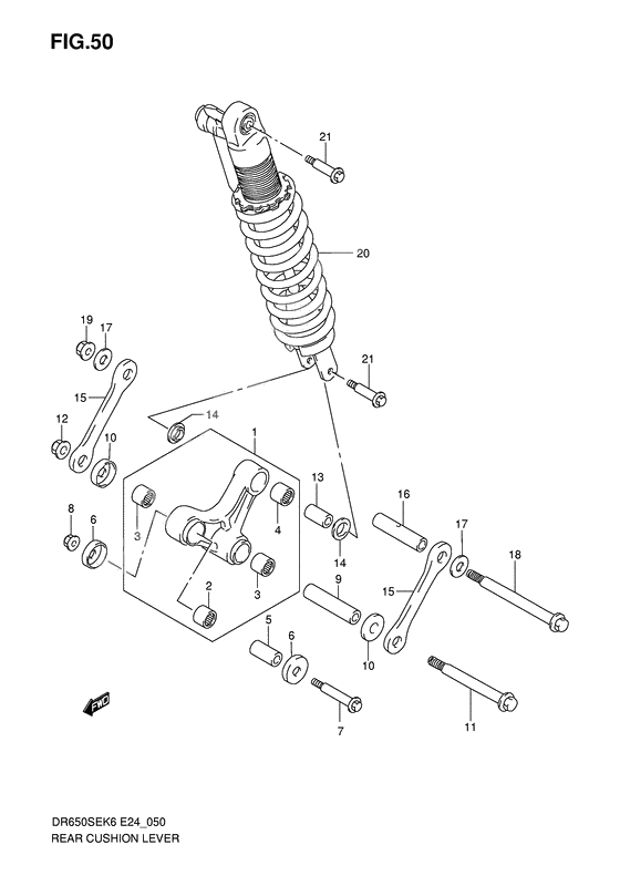 Rear cushion lever