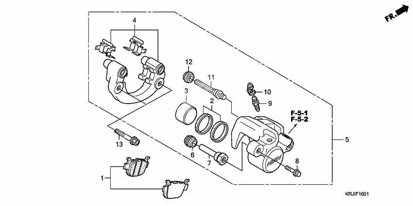 Rear brake caliper              

                  FES1257/A7)(FES1507/A7