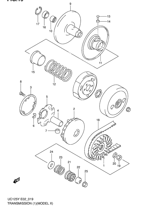 Transmission              

                  1)(model x