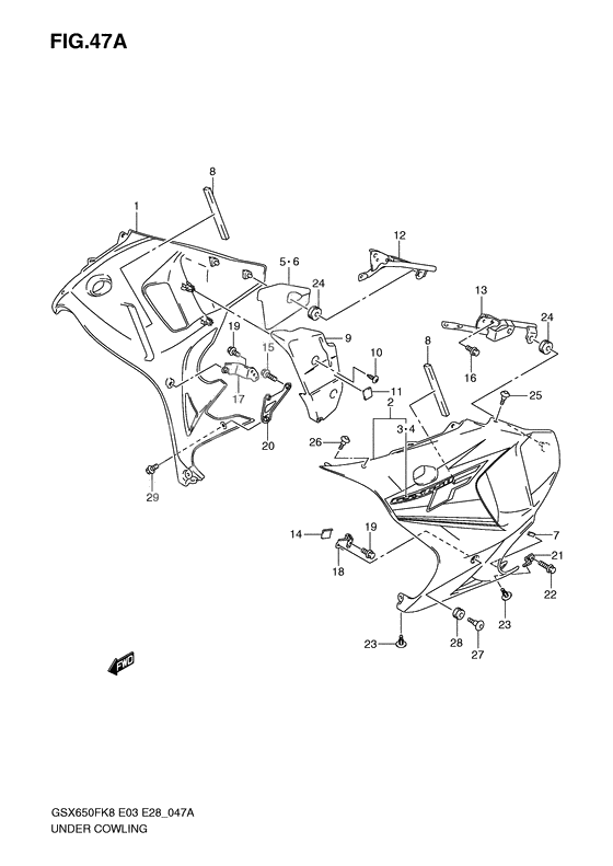 Under cowling              

                  Model k9