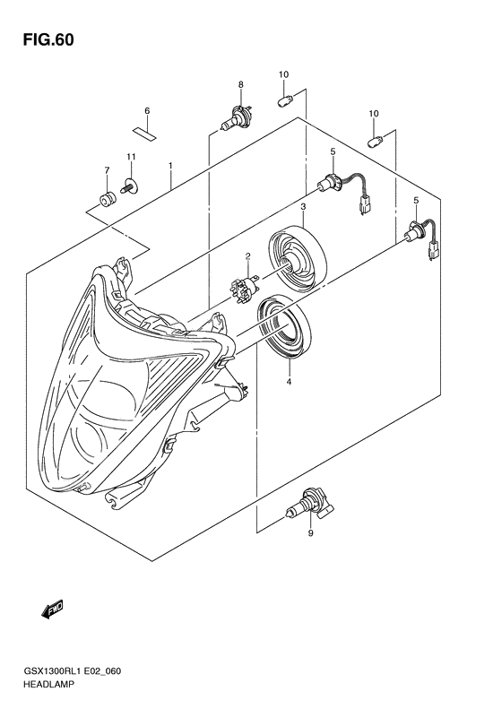 Headlamp              

                  Gsx1300rl1 e51