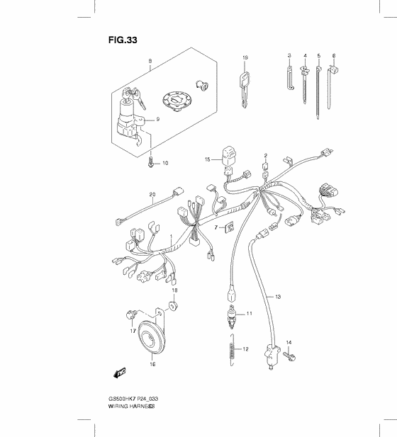 Wiring harness              

                  Gs500fh