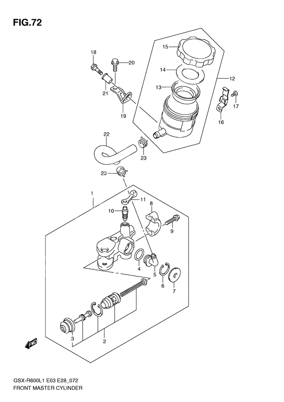 Front master cylinder