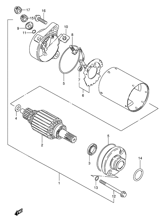 Starting motor