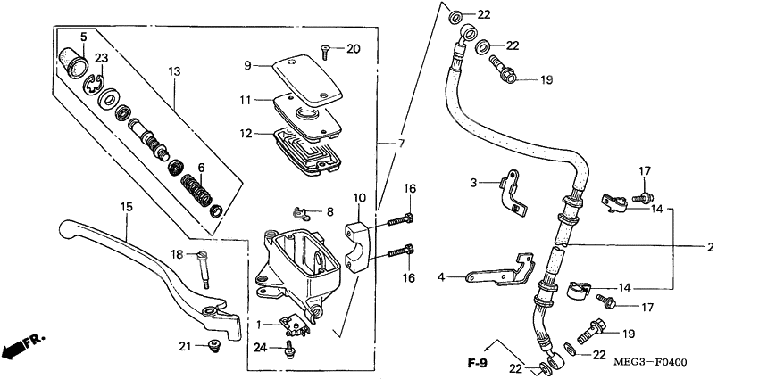 Fr. brake master cylinder