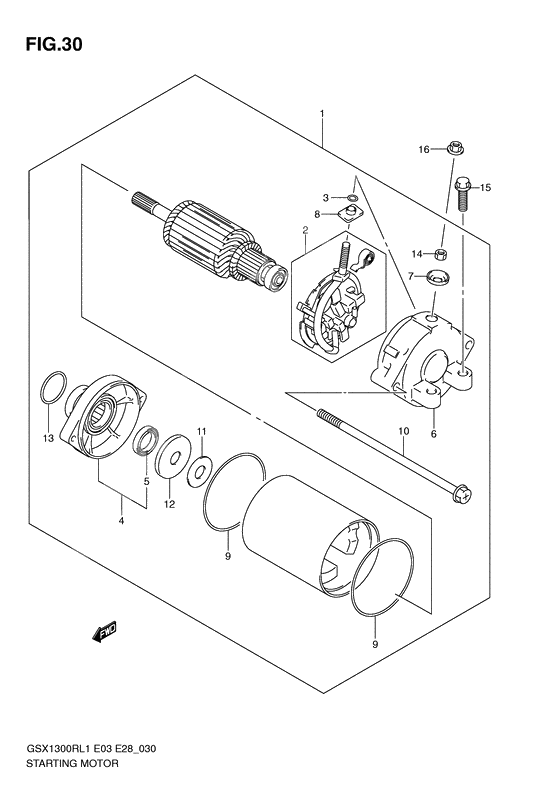 Starting motor