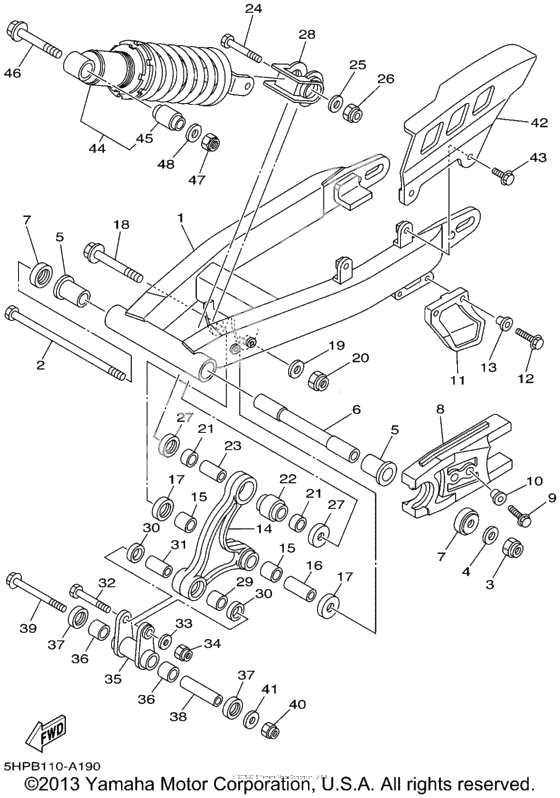 Rear arm suspension