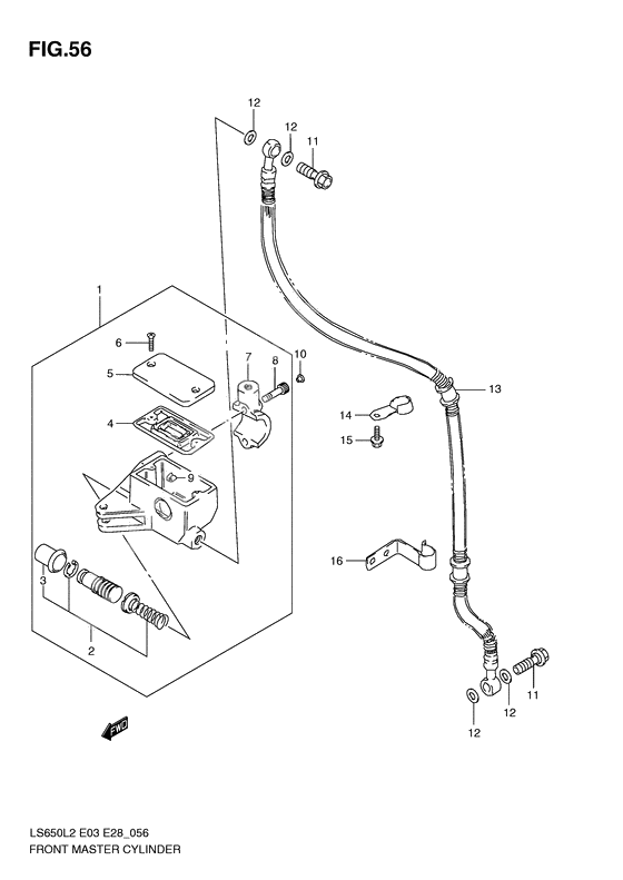 Front master cylinder