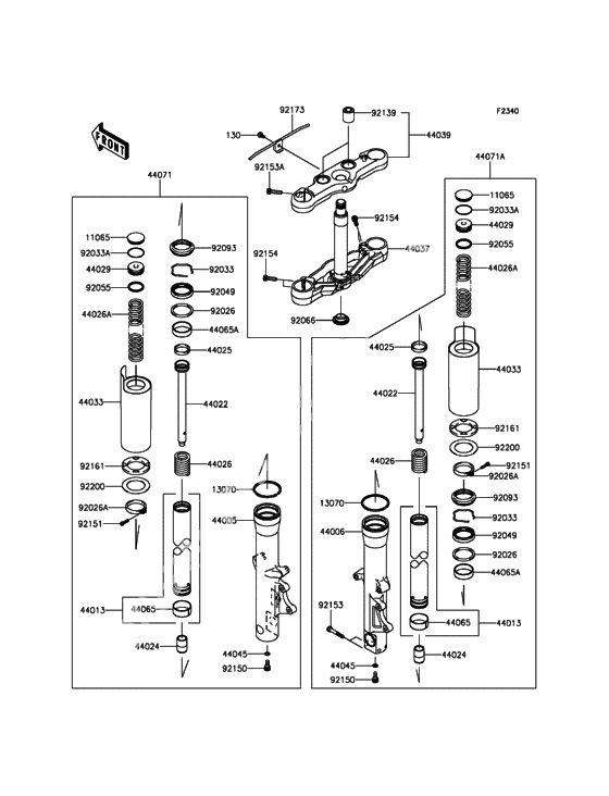 Вилка передней оси