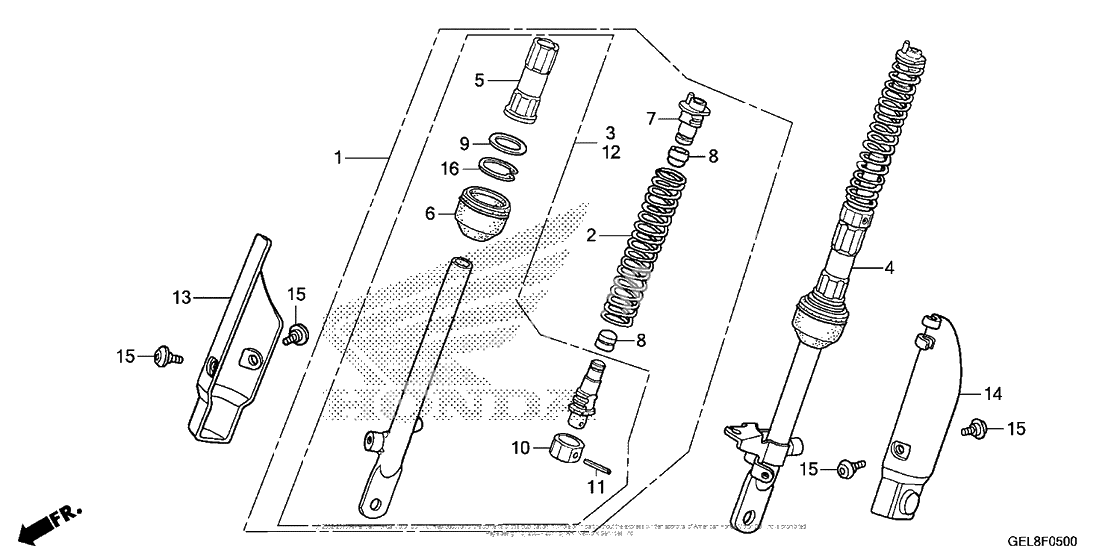 Front shock absorber