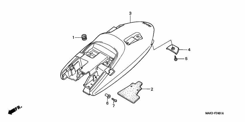 Rear fender              

                  2