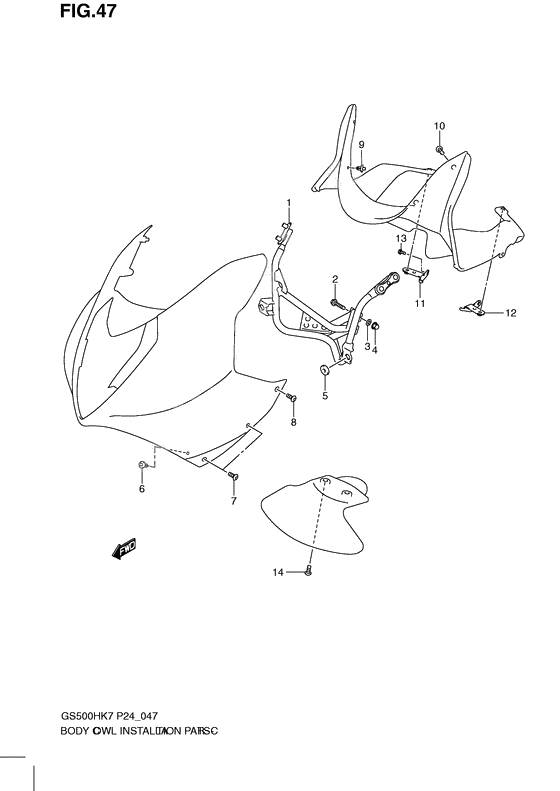 Body cwl installation parts              

                  With cowling