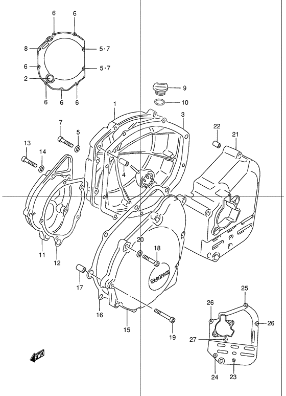 Crankcase cover ass`y (v