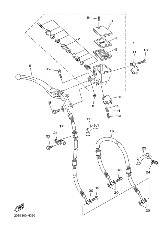 Front master cylinder