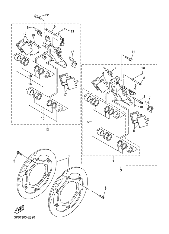 Front brake caliper