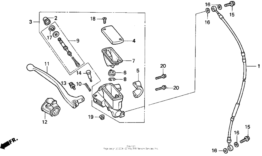 Fr. brake master cyl. 92-97