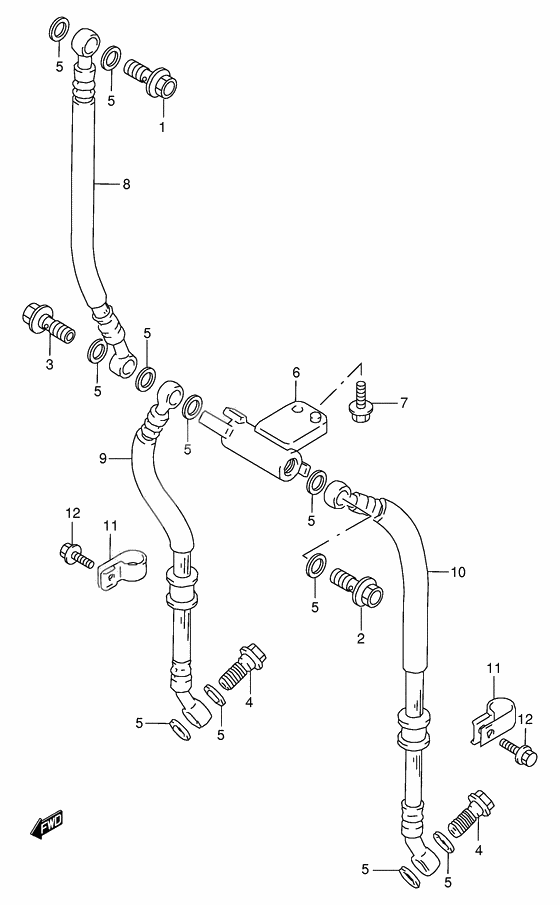 Front brake hose