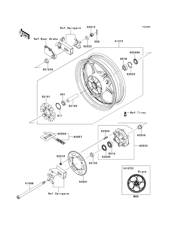 Rear wheel/chain(aefa)