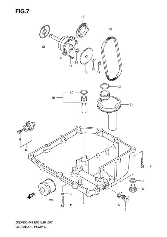 Oil pan - oil pump