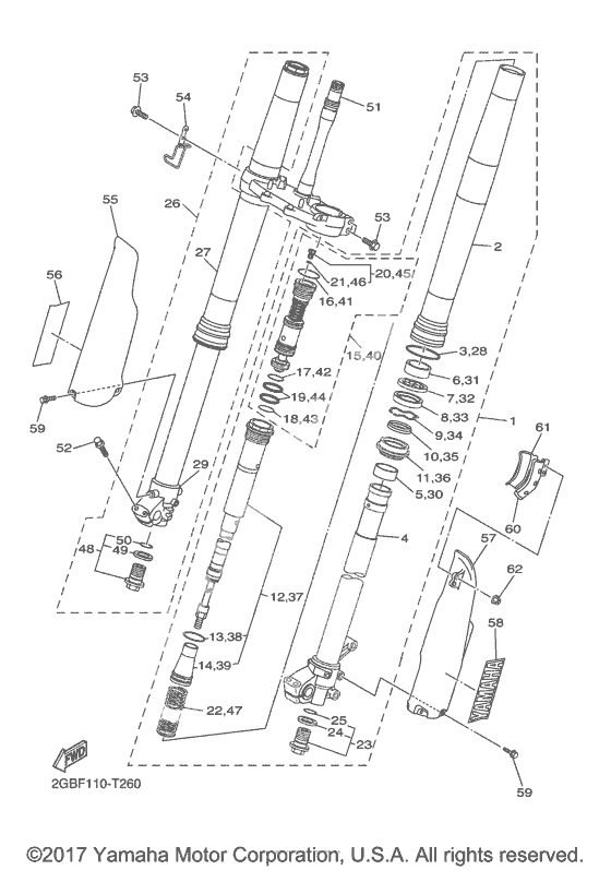 Вилка передней оси