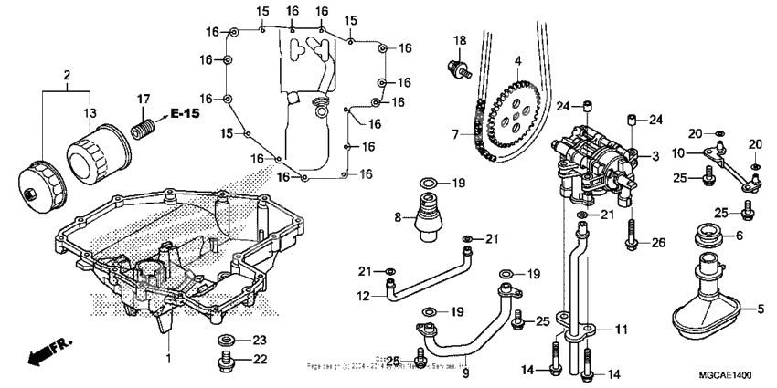 Oil pan + oil pump