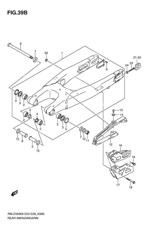 Rear swinging arm              

                  Rm-z450l1