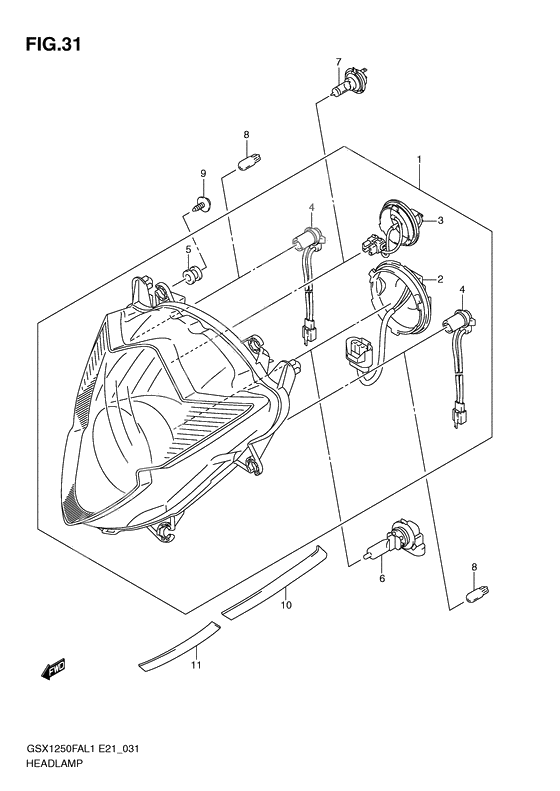 Headlamp              

                  Gsx1250fal1 e21