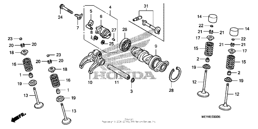 Camshaft + valve