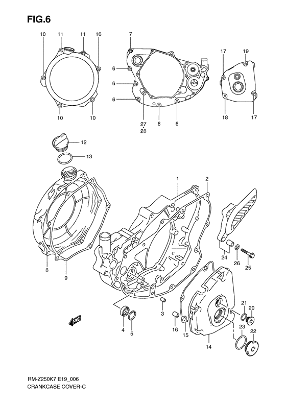 Crankcase cover ass`y (v