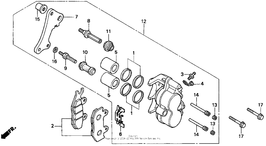 Front brake caliper