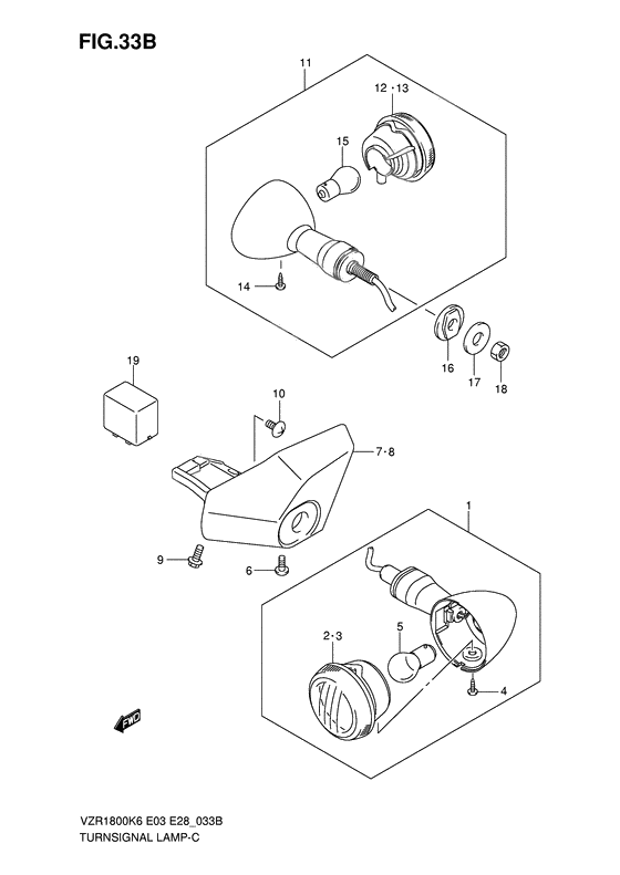 Turnsignal front & rear lamp              

                  Vzr1800zk7/zk9