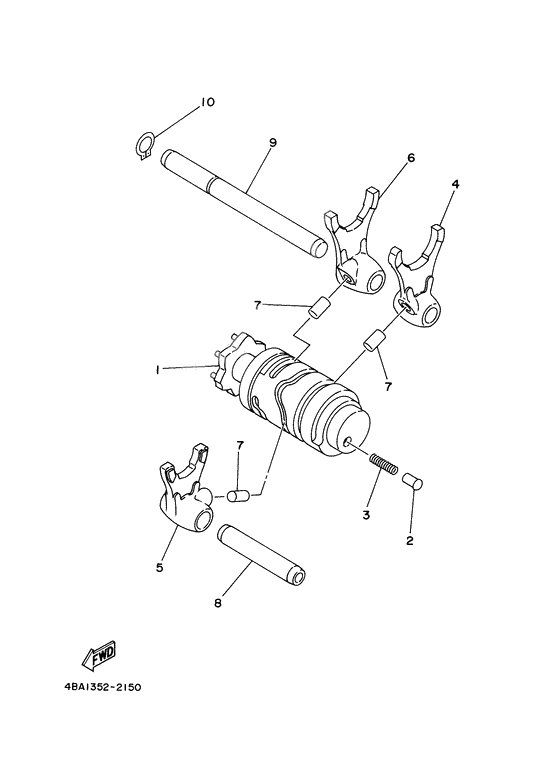 Shift cam. fork