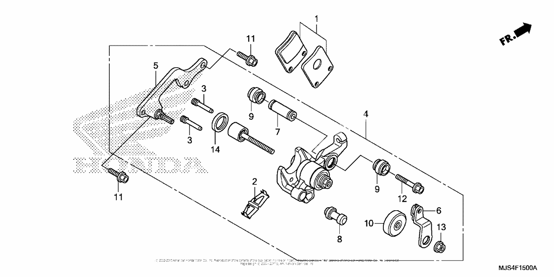 Parking brake caliper