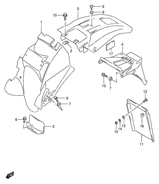 Rear fender              

                  Model k1/k2/k3