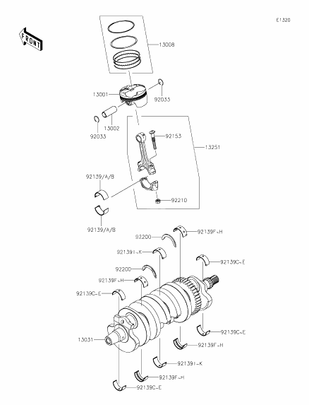 Crankshaft/piston(s)