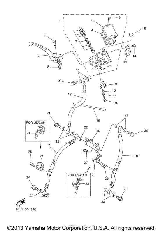 Front master cylinder