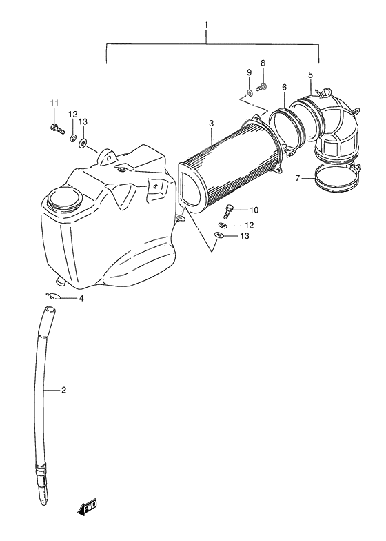 Air cleaner              

                  Front