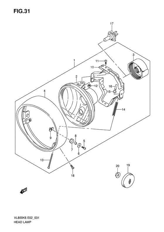 Headlamp assy              

                  E24