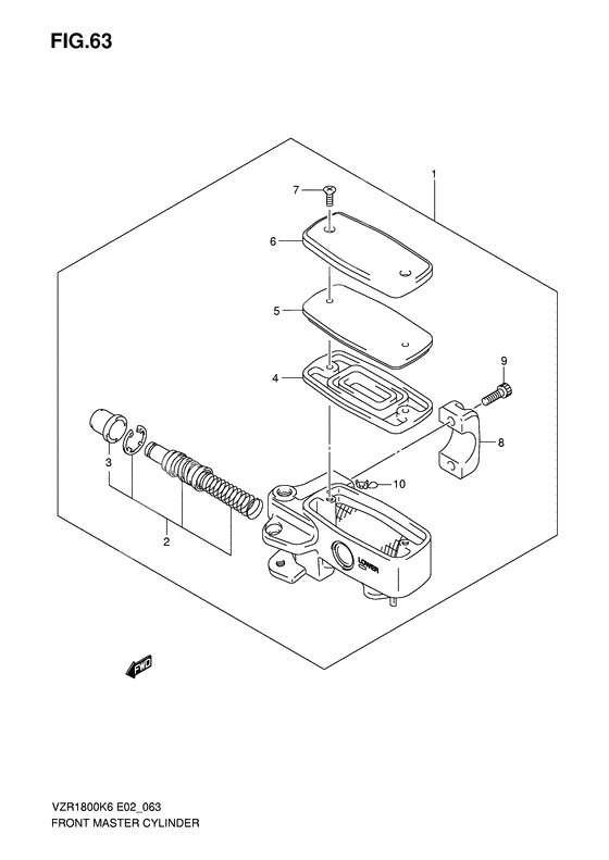 Front master cylinder