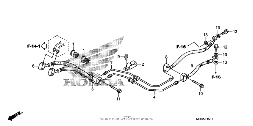 Rear brake hose (st1300a)