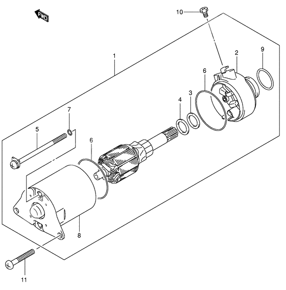 Starting motor