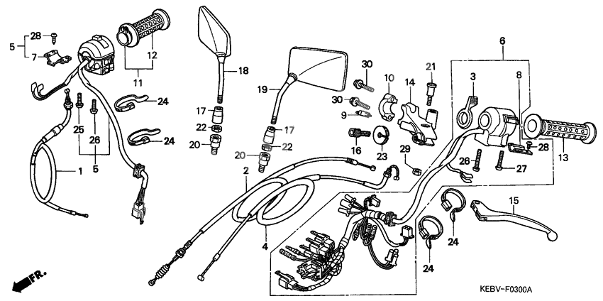 Handle lever/switch/cable