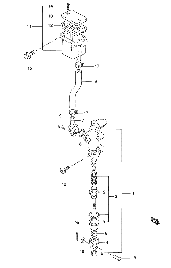 Rear master cylinder              

                  Gsf1200sav