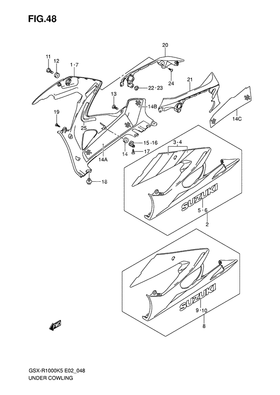 Under cowling              

                  Model k5